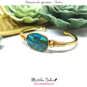 Boemska chic zapestnica – Turkiz